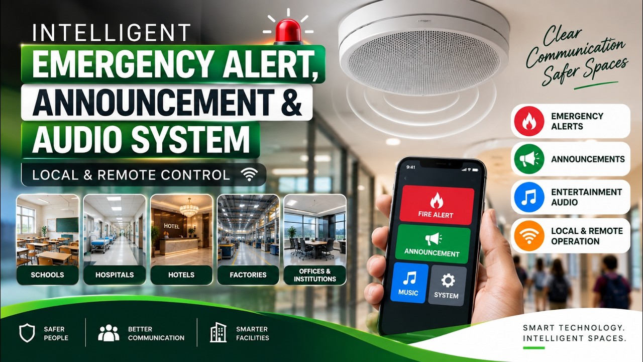 Intelligent Emergency Alert, Announcement & Audio System