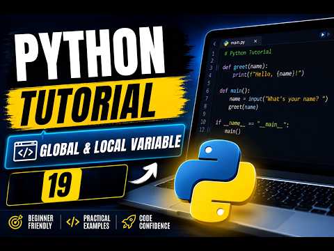 Python Tutorial 19 Global And Local Variable In Python Pythonwithharsh