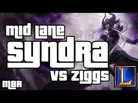 Syndra Vs Ziggs Mid Lane - Season 4 League of Legends Gameplay - HD