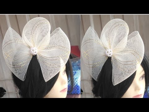 How to make a bow design fascinator for beginners //...