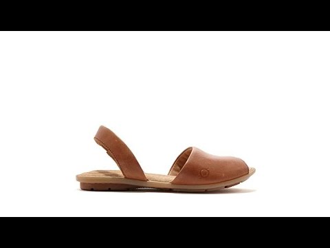 Born Trang Leather PeepToe Slingback Sandal