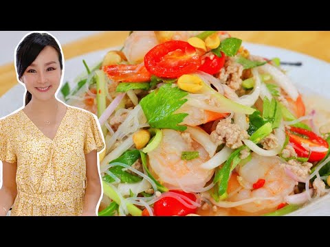 Thai Glass Noodle Salad Recipe (Yum Woon Sen) by CiCi Li