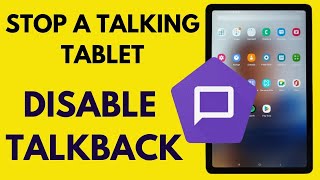 How to disable Talkback voice assistant in Samsung tablet | Android tablet