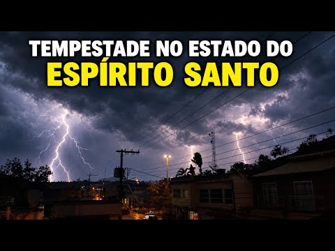 Olha a tempestade que está se , formando em minha cidade no espírito santo Apiacá ,dá até medo😱