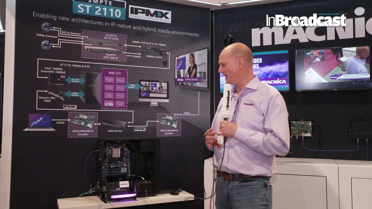 Macnica NAB 2023 ST 2110 to IPMX Intel Smart NIC N6000 Demo