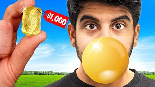 تجربة أغلى وأرخص علك بالعالم ! ???? ???? ( علك من ذهب ) ⚱️