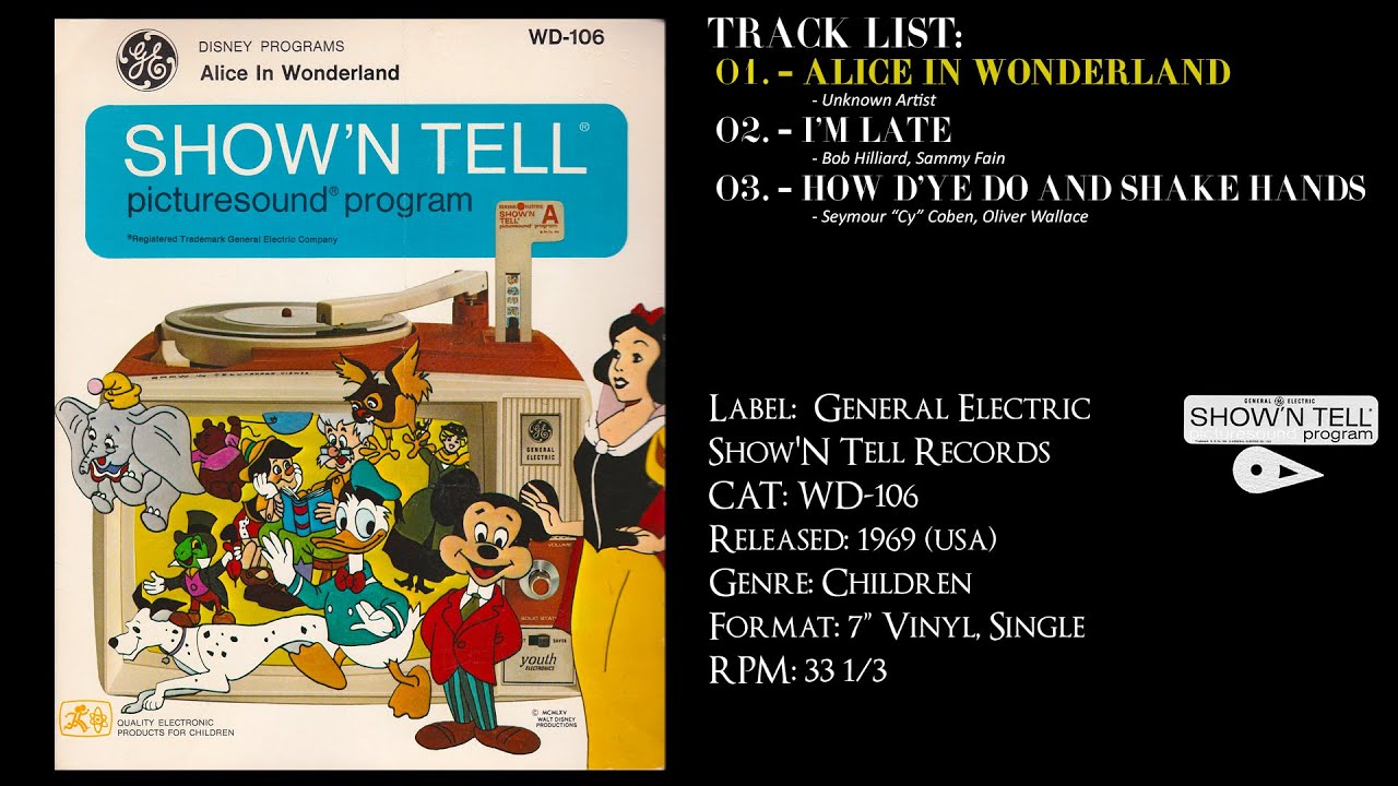 Unknown Artist – Alice In Wonderland (Full Record) - 1969 - CAT.# WD-106