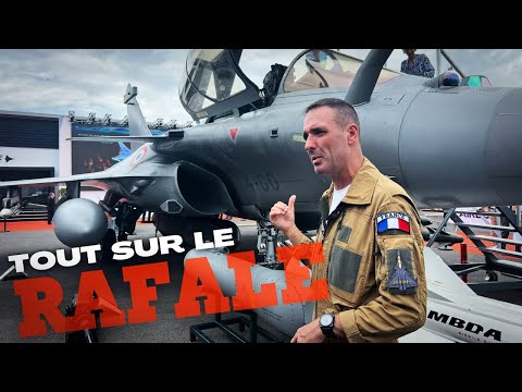 Présentation du Rafale par le pilote Marty au Bourget 2023