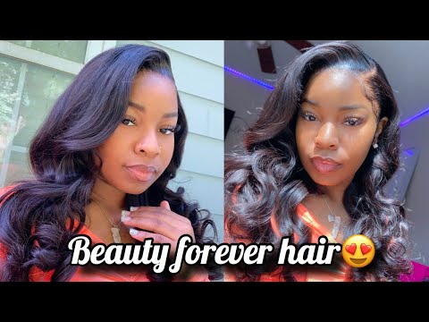 WATCH ME INSTALL AND MELT THIS LACE ? ON THIS 22inch Wig ? Ft. Beauty Forever Hair