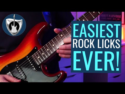 5 of the EASIEST Rock Guitar Licks... EVER! | Beginner Lead Guitar