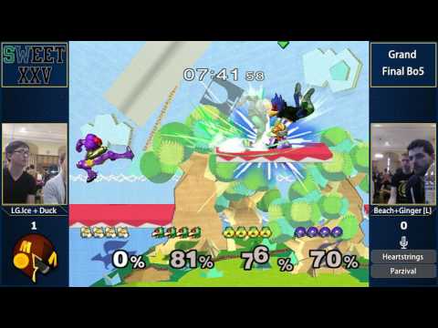 SWEET 25 - LG.Ice (Fox) & Duck (Samus) vs Beach (Sheik) & Ginger (Falco) - SSBM Doubles GF