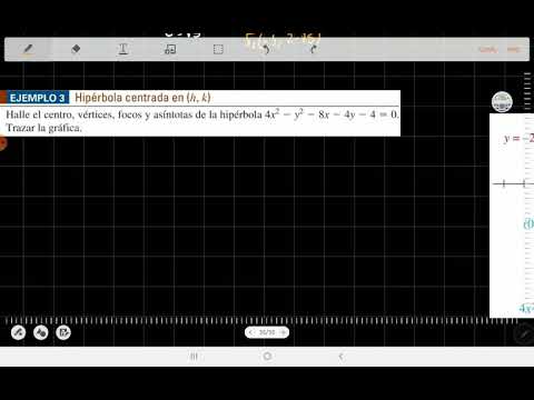 4.13 Hipérbola - Encontrar las partes de una hipérbola centrada en h,k (ejemplo 4)