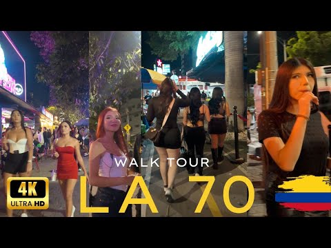 Friday Night in Medellín: LA 70 Street Bar & Club Scene 4K 🇨🇴