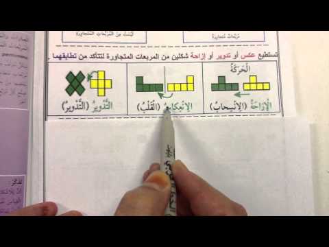 الصف الخامس الوحدة الخامسةدرس (14 -2 )     استكشاف التطابق وحركة الأشكال