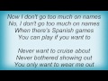 Adam Ant - Spanish Games Lyrics