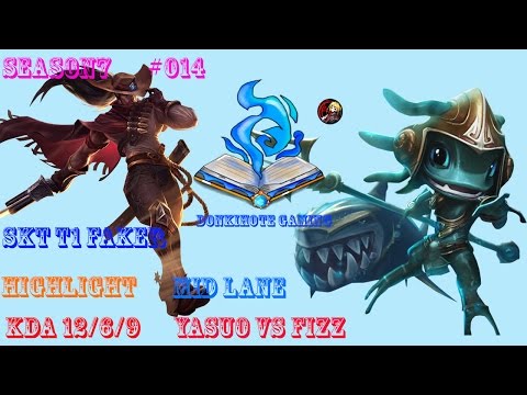 SKT T1 Faker Yasuo vs Fizz - Highlight Rank LCS - 10/12/2016