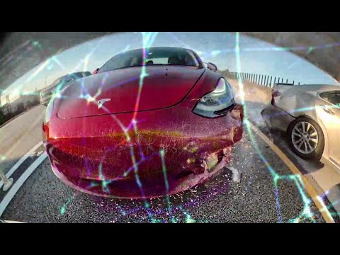 TESLA VS TESLA ROAD RAGE CRASH
