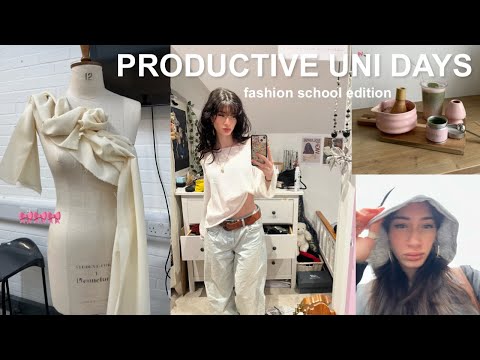 a PRODUCTIVE week in my life as a fashion design student