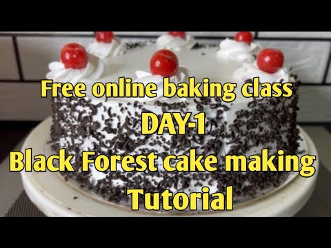 Free online baking class/ DAY- 1 /Black forest cake making tutorial for beginners