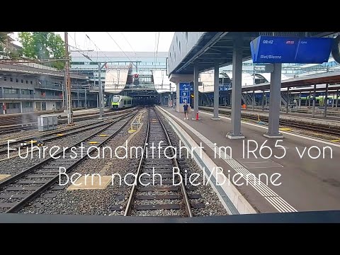 BLS RABe 515 Führerstandsmitfahrt im IR65 von Bern nach Biel/Bienne.
