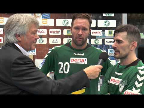 Interviews nach dem Spiel GWD Minden - HSV Handball