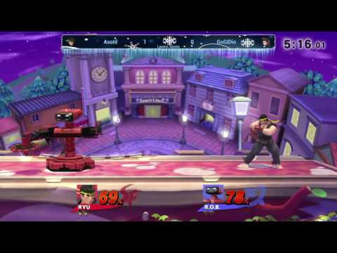 Winter 2016 Smash 4 Arcadian Losres Semis - Asotil (Ryu) vs GoG|Dio (Bayonetta/R.O.B.)