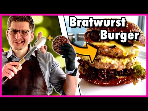 Burger mit BRATWURST PATTY: Der Bradiator | Burger Rezept