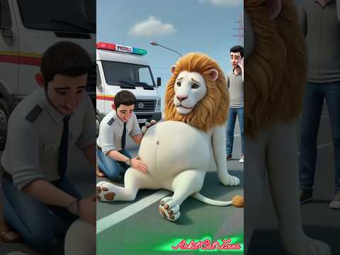 Lion rescue story 😺#ai #lion #story #animals #animalrescue