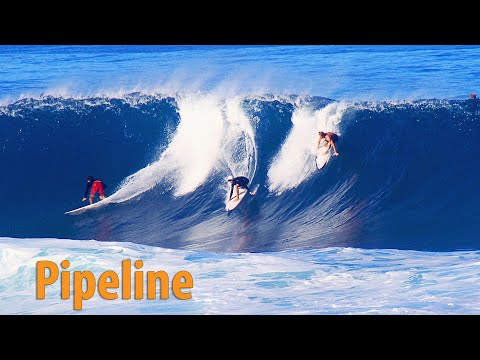 Surfing Pipeline - SPLIT PEAKS!!! - December 26, 2022