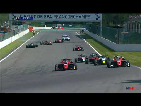 Euroformula Open 2023. Race 3 Circuit de Spa-Francorchamps. Start Crash
