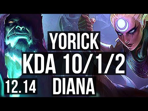YORICK vs DIANA (TOP) | 10/1/2, Legendary | NA Master | 12.14
