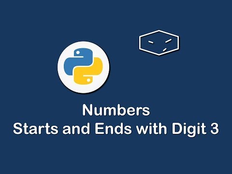numbers starts and ends with digit 3 in python 