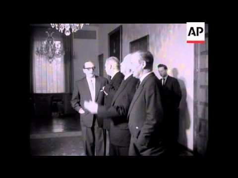 HAROLD MACMILLAN AND ADENAUER - NO SOUND