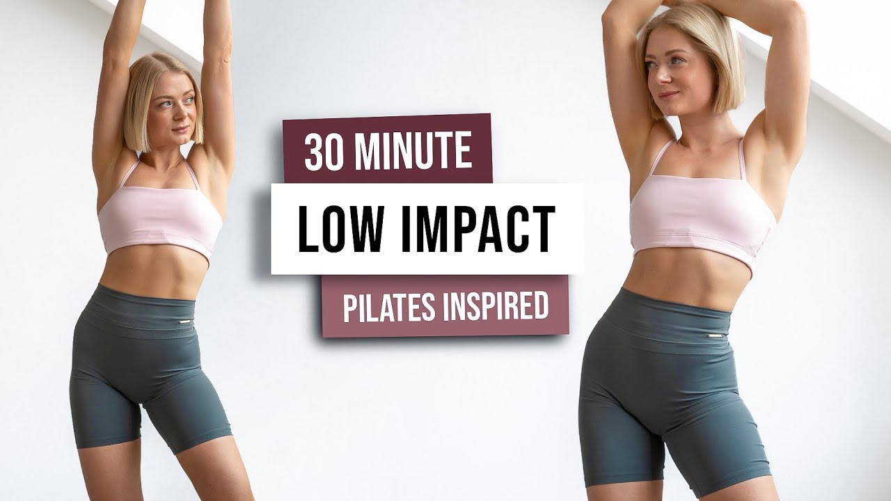 30 MIN PILATES INSPIRED Low Impact Full Body Workout - No Equipment, Follow Along Style - YouTube