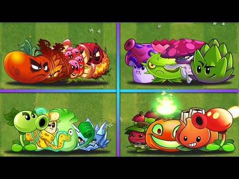 Random 4 Team 4 Plants Battlez - Who Will Win? - PvZ 2 Team Plants