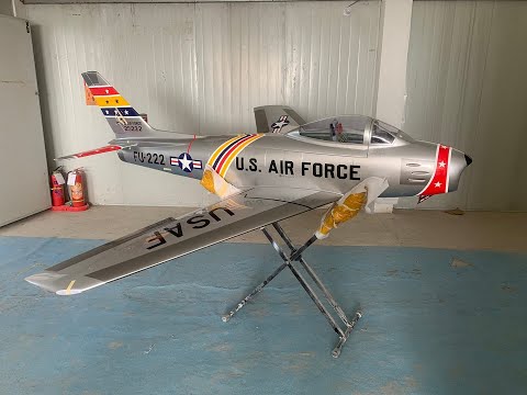 Global jet club 1/5 scale 2.3m F-86 unwrapping