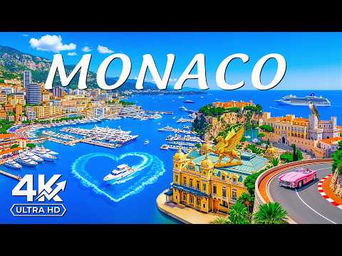 MONACO 4K Aerial 🇲🇨 Monte Carlo, Luxury Yachts, French Riviera Coast & Mediterranean Paradise