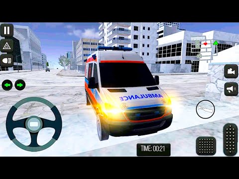 Snow City Ambulance Simulation - car games driving - Android GamePlay