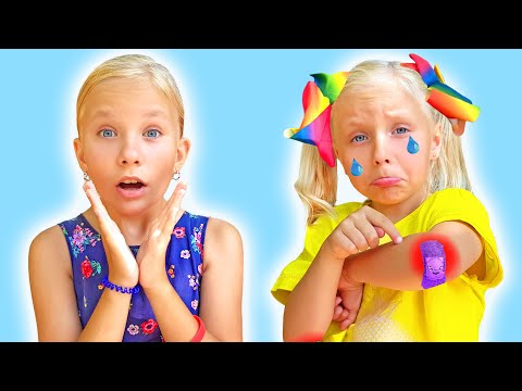 Alisa and Dad learn to roller skate | Summer Safety Rules for Kids