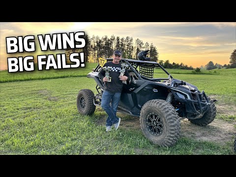 SXS short course racing CARNAGE! X3 rolls, RZR flips!