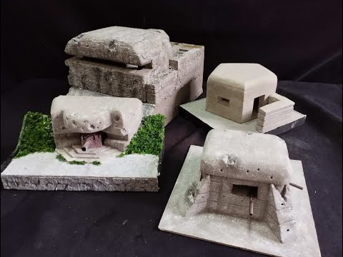 Scale model bunkers.1/35 dioramas or war gaming.