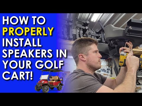Part of a video titled How To And Not To Install Speakers In Your Golf Cart - YouTube