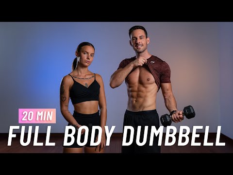 20 MIN FULL BODY HIIT Workout With Weights At Home No Repeat No Jumping