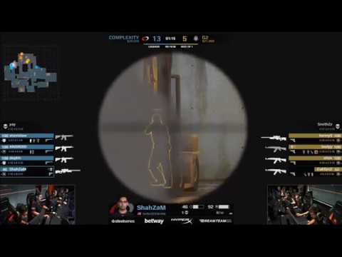 Shox 1v4 Clutch vs compLexity (Cache) @ Faceit - Major London 2018