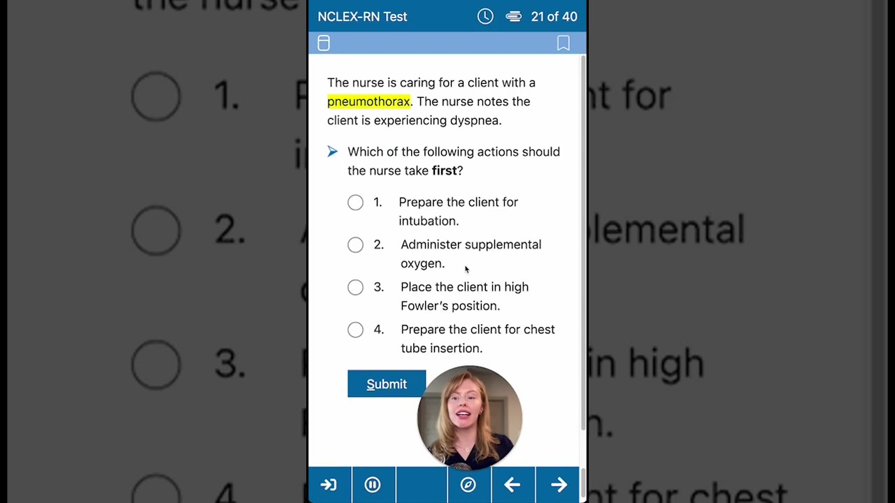 Pneumothorax Patient - NCLEX Qbank
