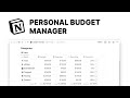 How to track Personal Budget in Notion 2024