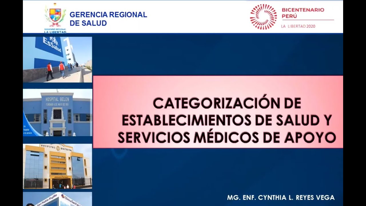 Categorización de Establecimientos de Salud y Servicios Médicos de Apoyo