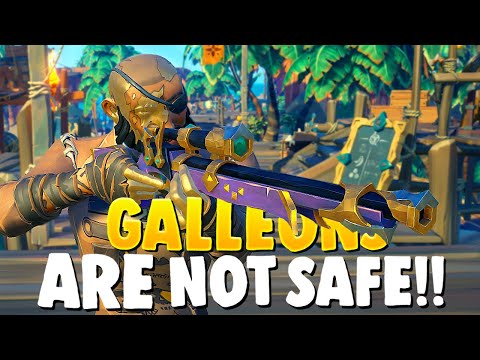 GALLEONS are NOT SAFE FROM our SLOOP!!(Sea of Thieves)