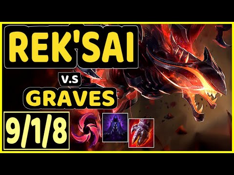 SHINI (REK'SAI) vs GRAVES - 9/1/8 KDA JUNGLE CHALLENGER GAMEPLAY - BR