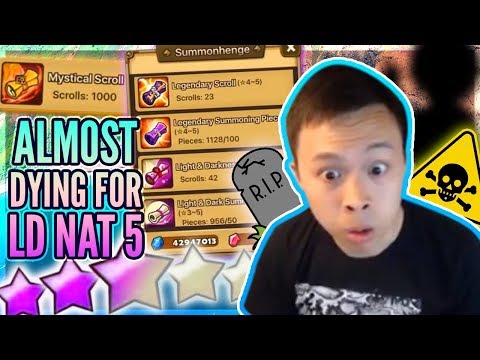 I ALMOST Died For This LD NAT 5! - SICKEST Summon EVER...literally... - Summoners War